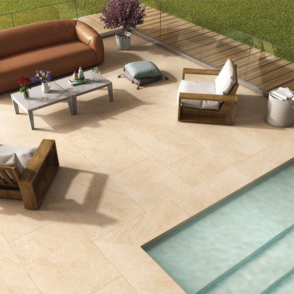 H.S Beige - 600 X 900 MM - 20 MM Outdoor tiles (21.60 SQM)