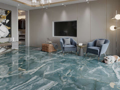 Green Onyx  60 x 120 CM In-Door High Gloss  Surface Porcelain Tiles